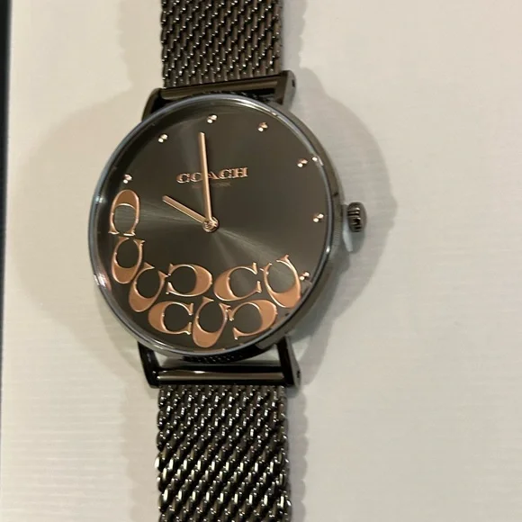 Coach Perry Watch With 36mm Gunmetal Grey Face & Gunmetal Grey MeshBracelet - Picture 2 of 9